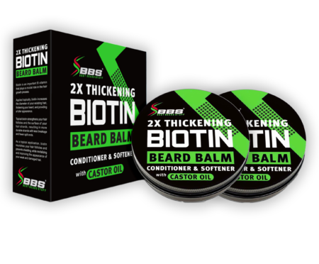 MORE BEARDED!! Double Pack of 2X Thickening BIOTIN Beard Balm