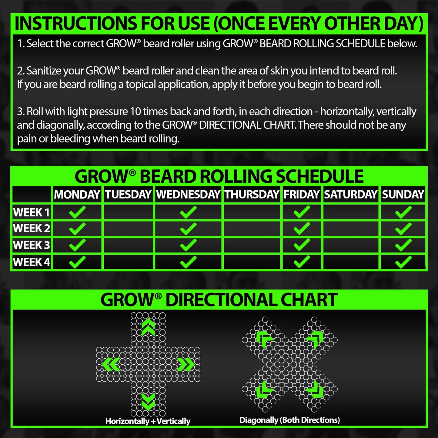 GROW® Beard Roller Kit