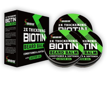 EPICALLY BEARDED!!! Triple Pack of 2X Thickening BIOTIN Beard Balm