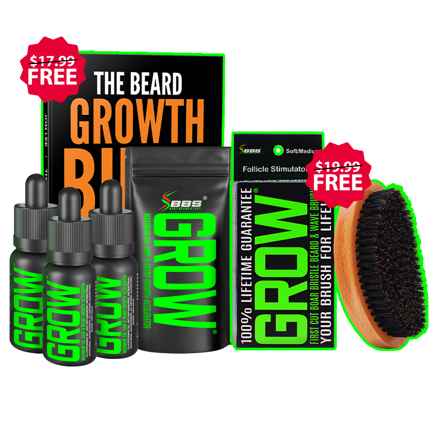 GROW EPIC!!! 3-Pack of GROW® XXL Beard Growth Accelerator