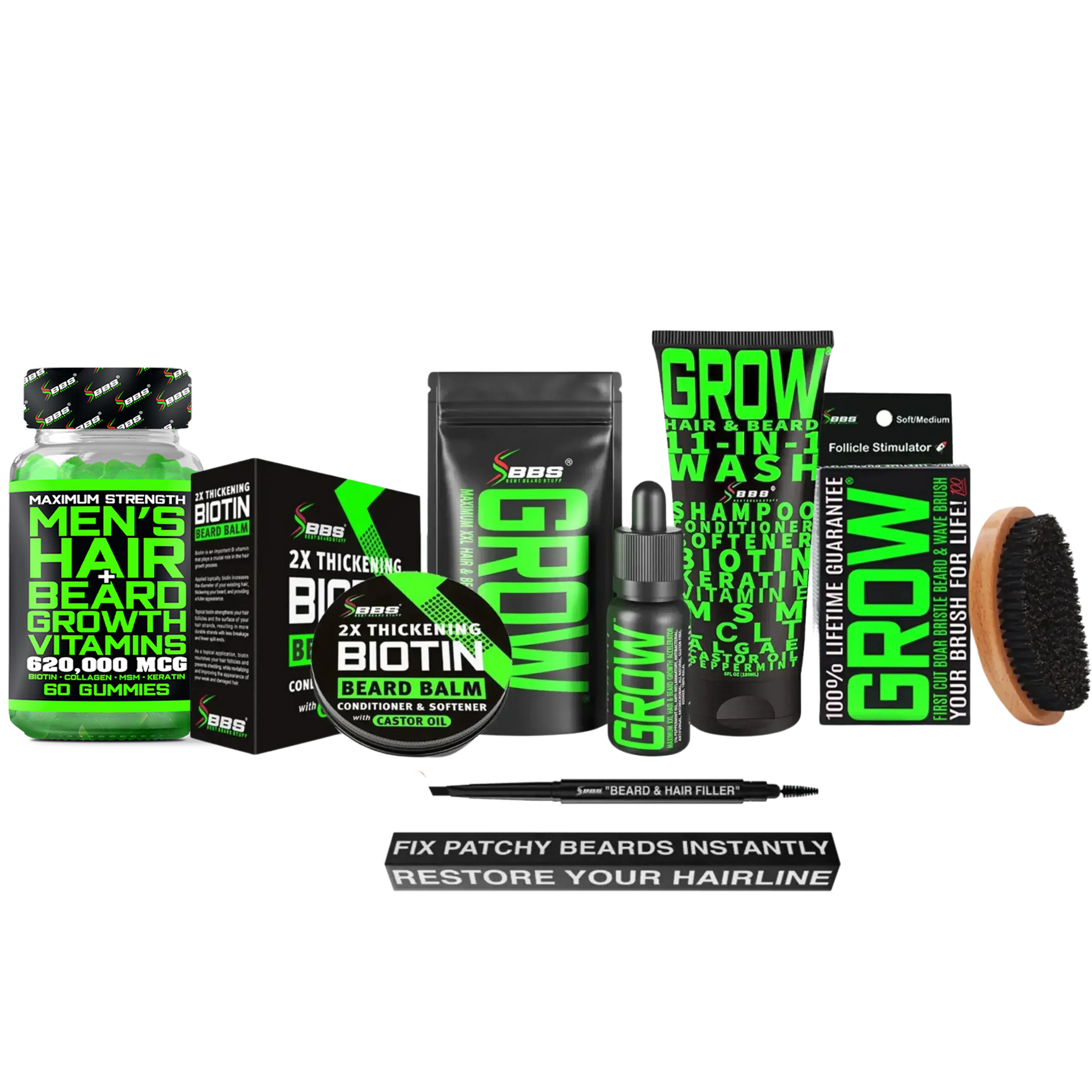 The G.O.A.T. Perfect Beard Kit (FREE “BEARD & HAIR FILLER”)